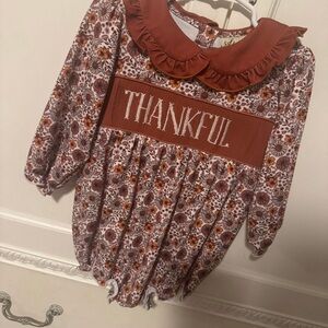 SDS Floral Thankful Bubble with Ruffled Collar